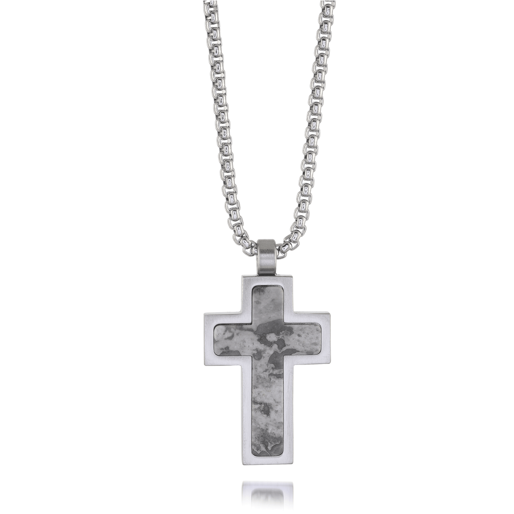 Stone Cross Necklace