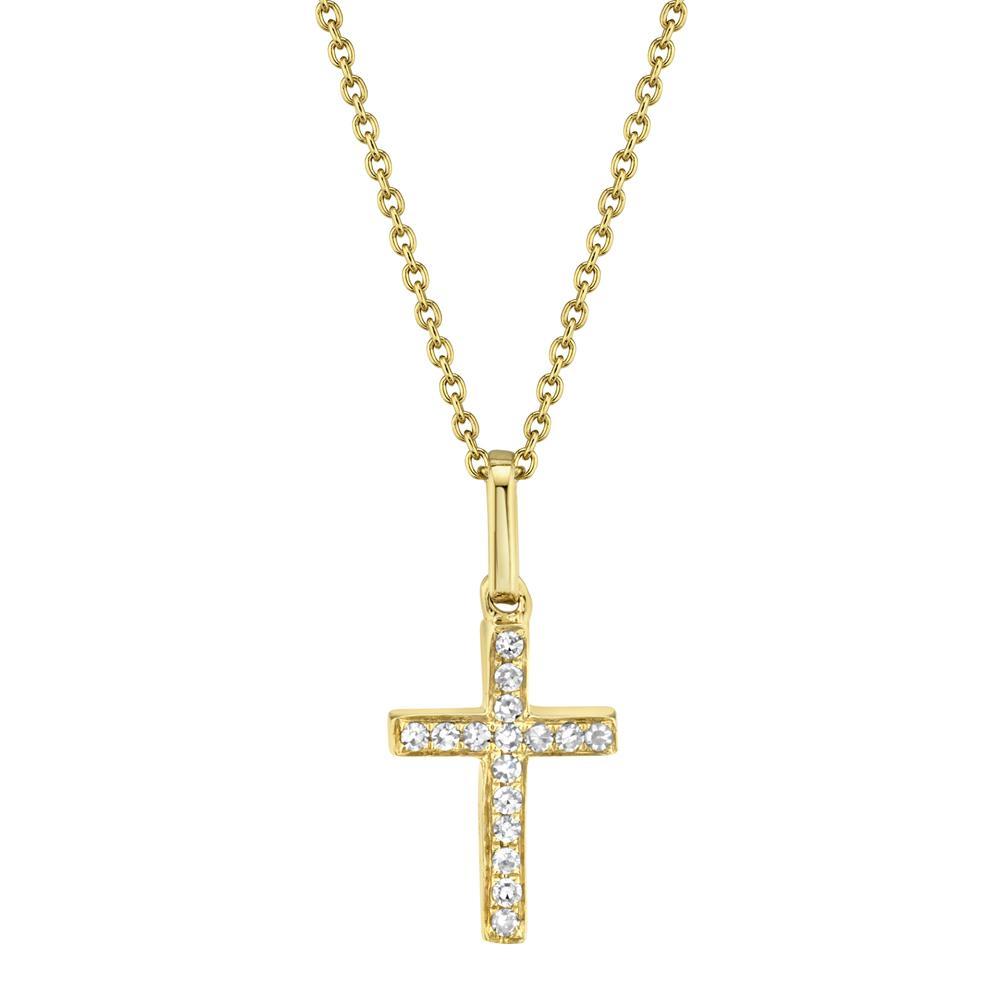 0.06Ct Diamond Cross Necklace
