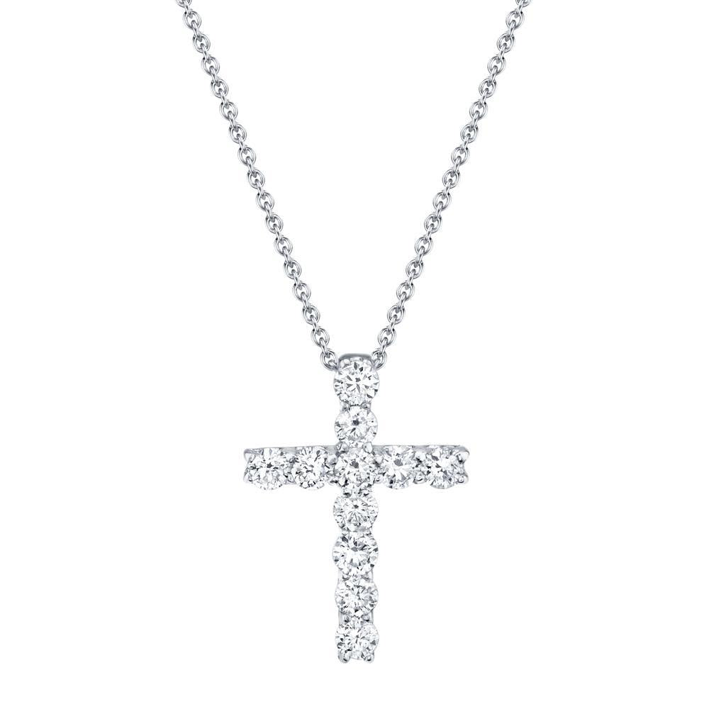 0.32Ct Diamond Cross Necklace