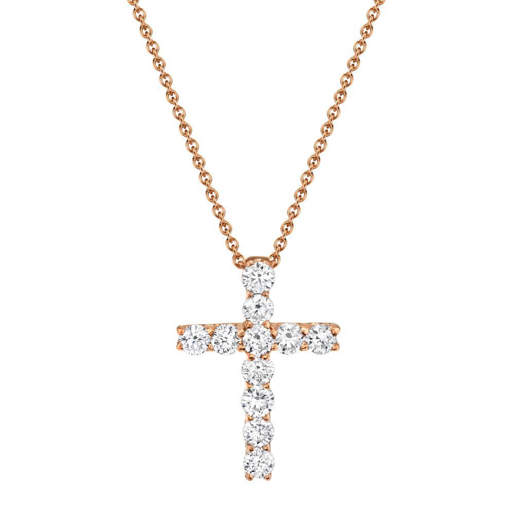 0.32Ct Diamond Cross Necklace