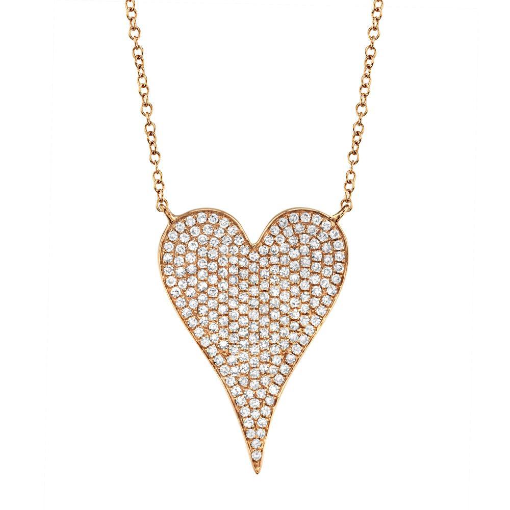 0.43Ct Diamond Heart Necklace