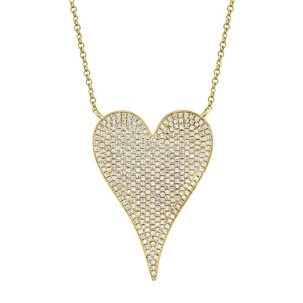 0.83Ct Diamond Heart Necklace