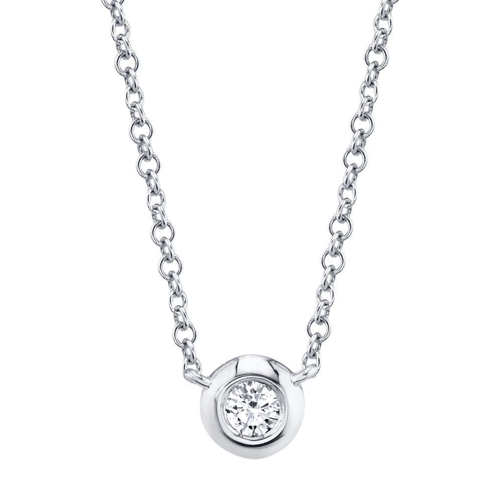 0.05Ct Diamond Bezel Necklace