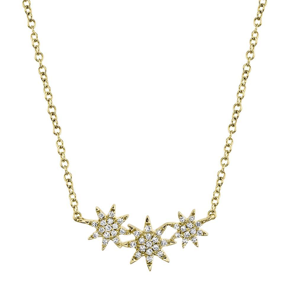 0.09Ct Diamond Star Necklace