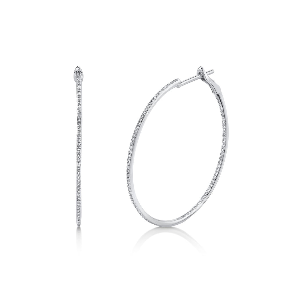 0.50Ct Diamond Hoop Earring