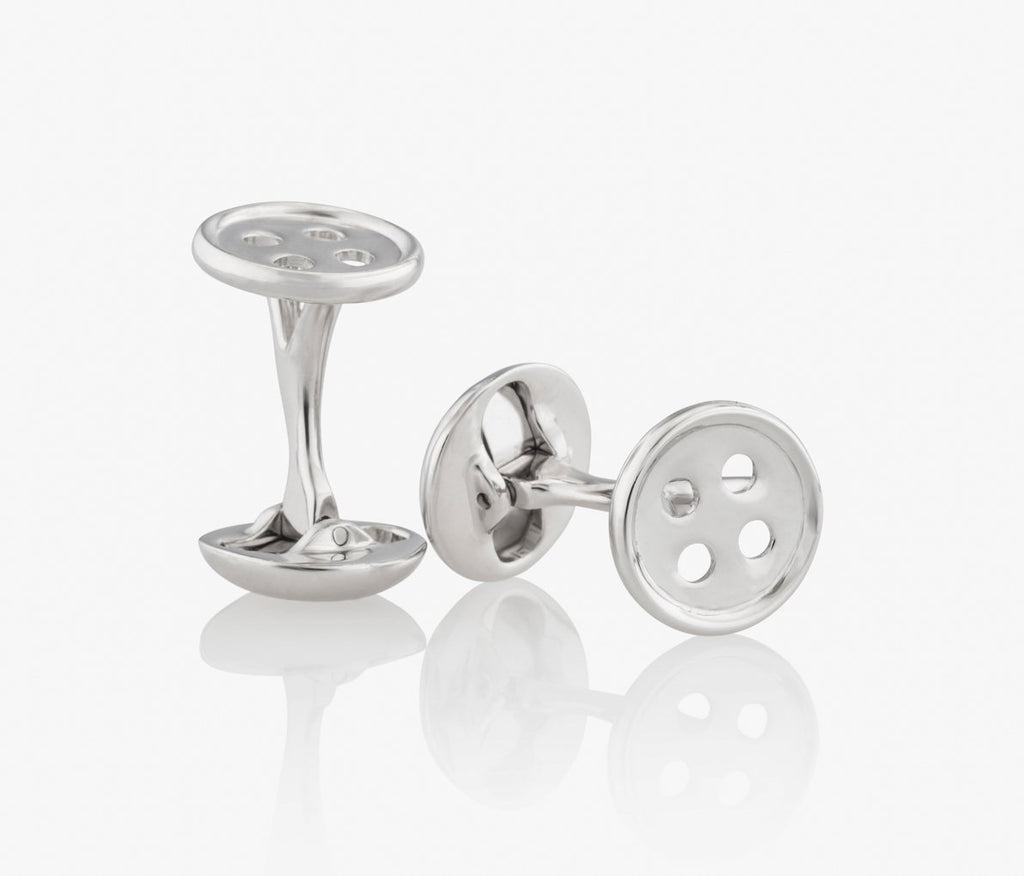Buttons Luxury Cufflinks in Silver handcrafted Fils Unique The Salinger